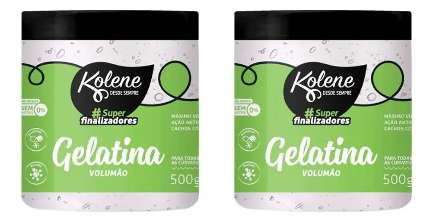 Gelatina Capilar Kolene 500g Volumao - Kit C/ 2un