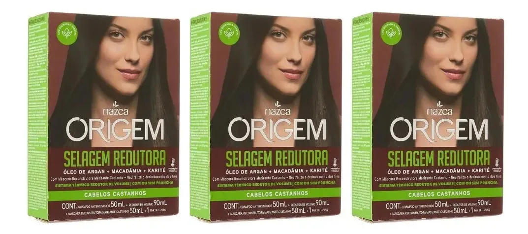 Kit Selagem/redutora Origem Castanhos - Kit Com 3un