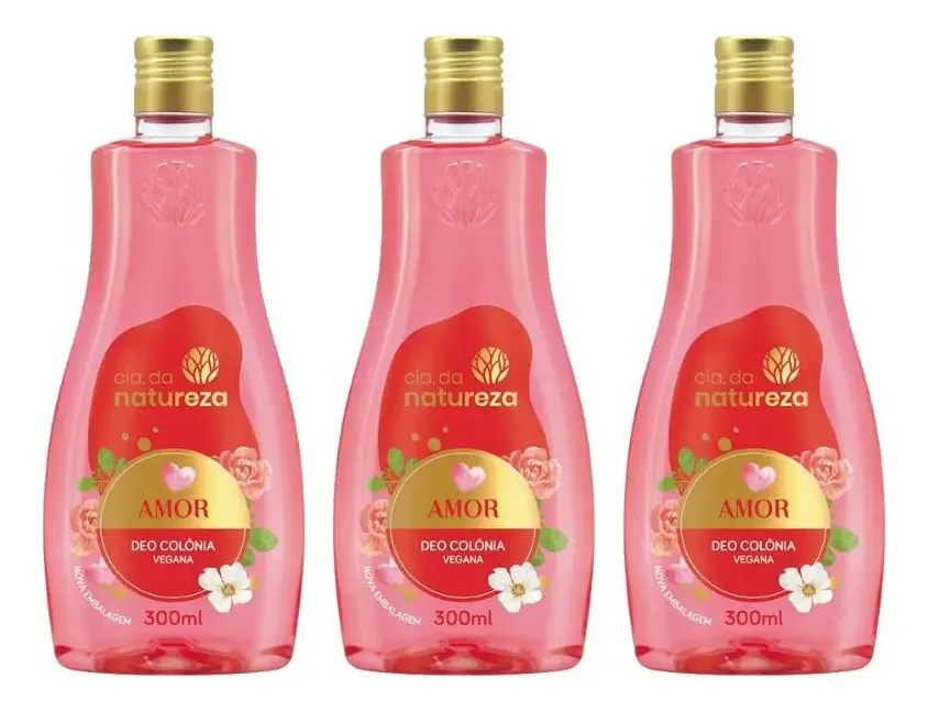 Colonia Cia Da Natureza Amor 300ml - Kit Com 3un