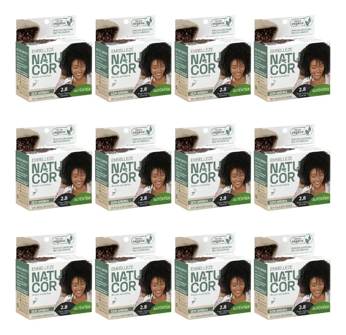 Coloraçao Natucor 2.8 Preto Tabaco-kit C/12un