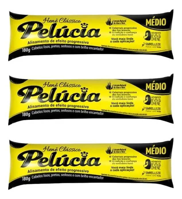 Hene Pelucia Medio 180g - Kit Com 3un