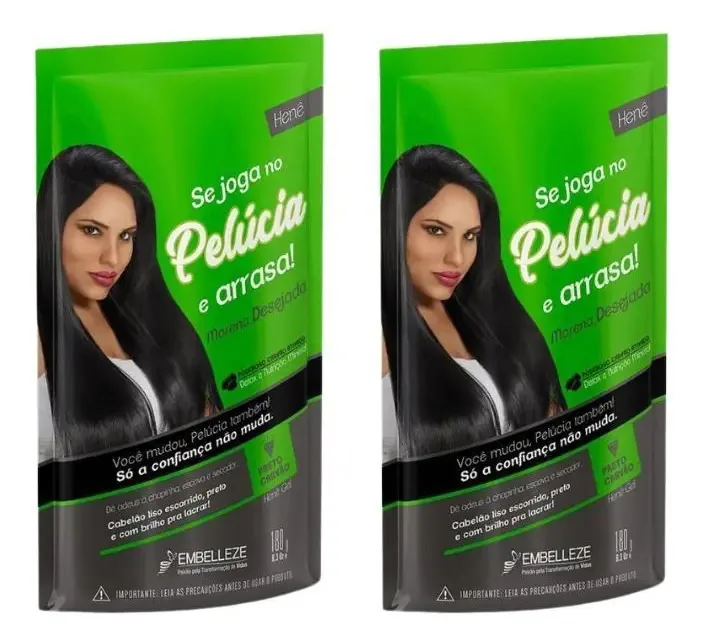 Hene Pelucia Pouch 180g Carvao - Kit Com 2un