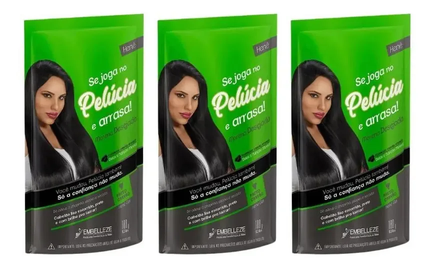 Hene Pelucia Pouch 180g Carvao - Kit Com 3un