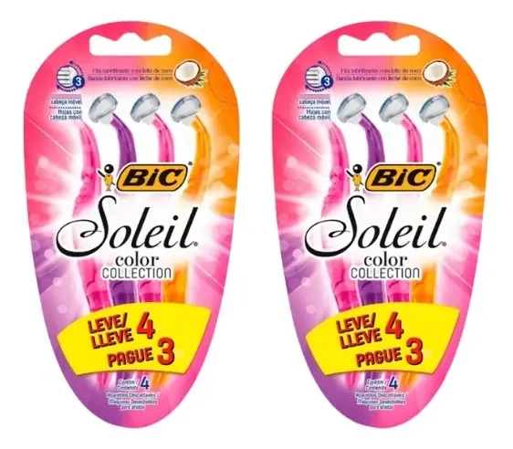 Aparelho De Barbear Bic Soleil Com 4 - Kit C/2un