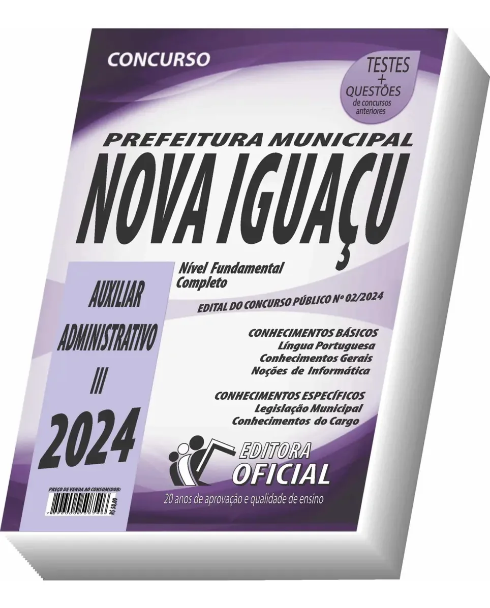 Apostila Nova Iguaçu - Rj - Auxiliar Administrativo Iii