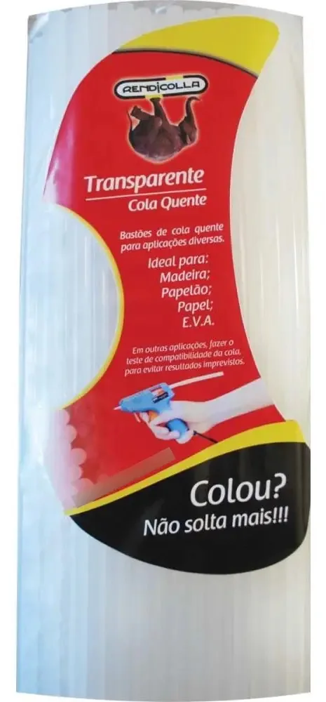 Cola Quente Refil Grossa 1kg.transp.11,2x30cm. Pacote