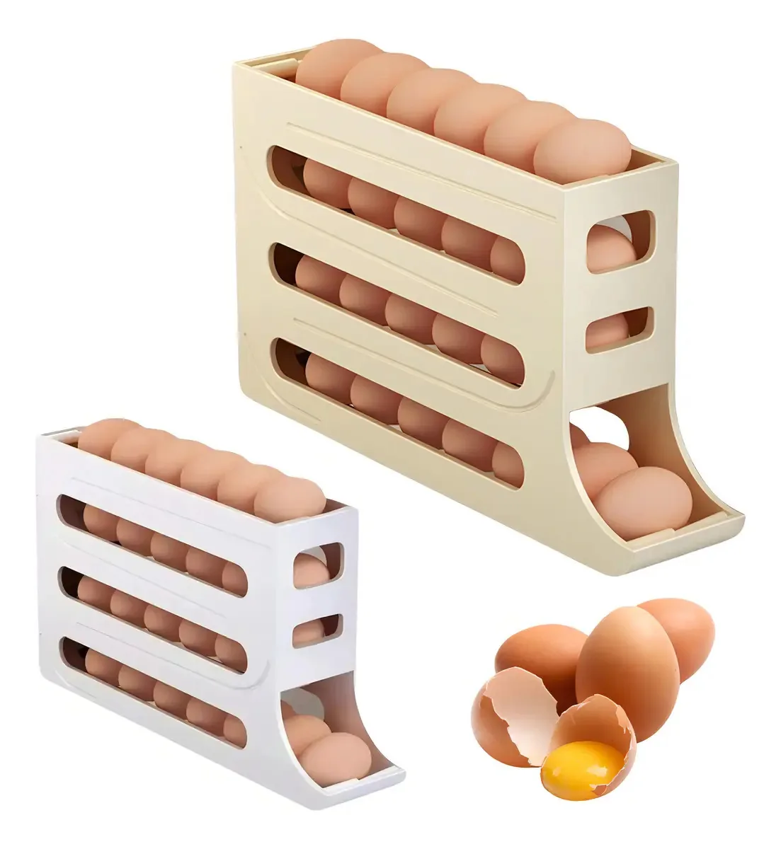 Porta Ovos Organizador Bandeja Geladeira Dispenser 4 Andares