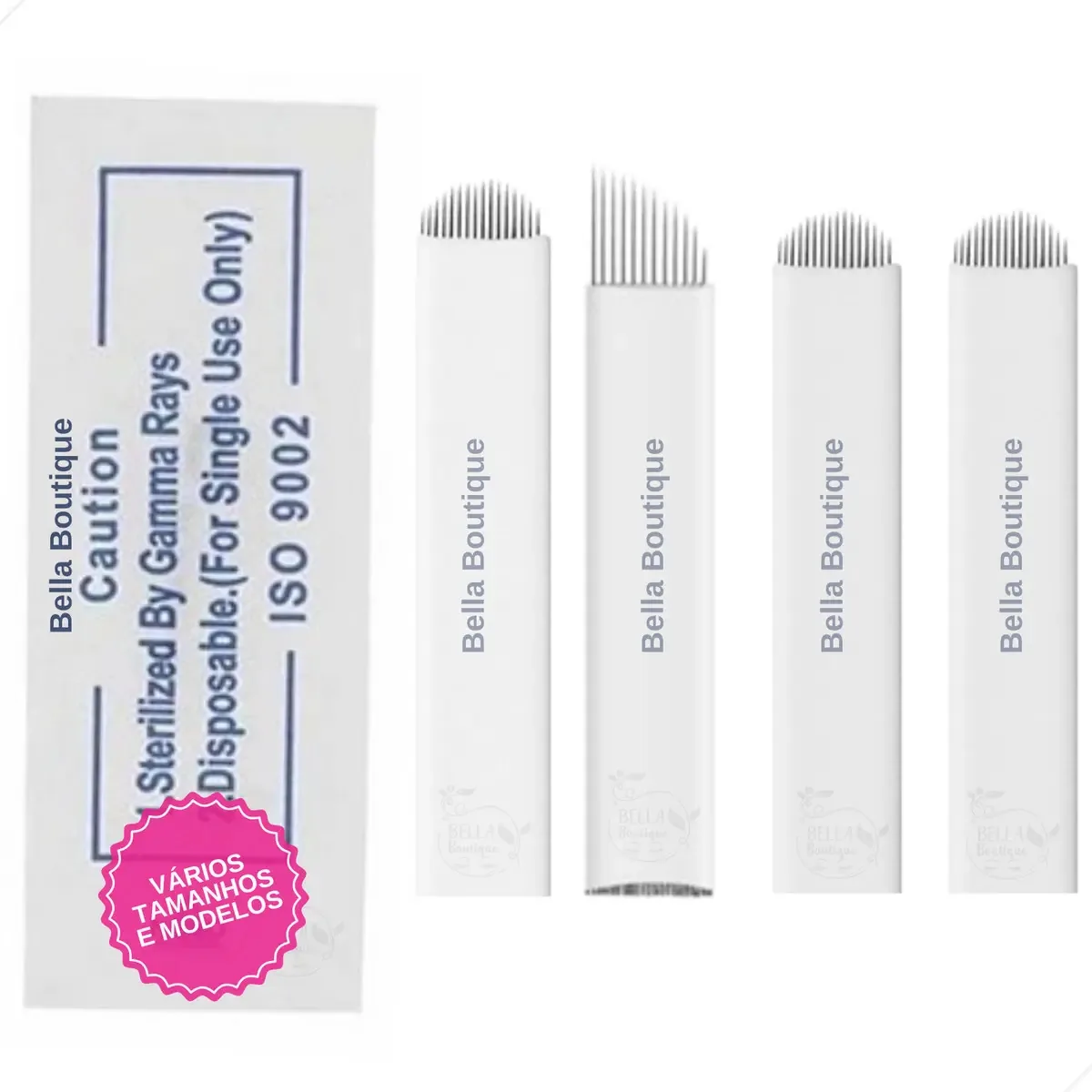 25 Laminas Bella Boutique Microblading Tebori Agulha - 18u Flex 0,15mm