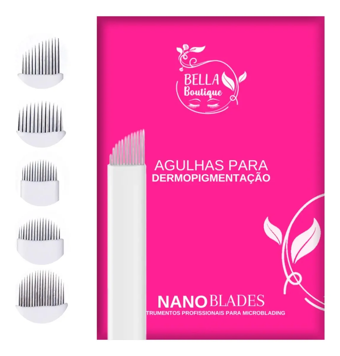 25 Laminas Microblading Tebori Agulha - Ler Descrição Cor 9 Chanfrada 0,18mm