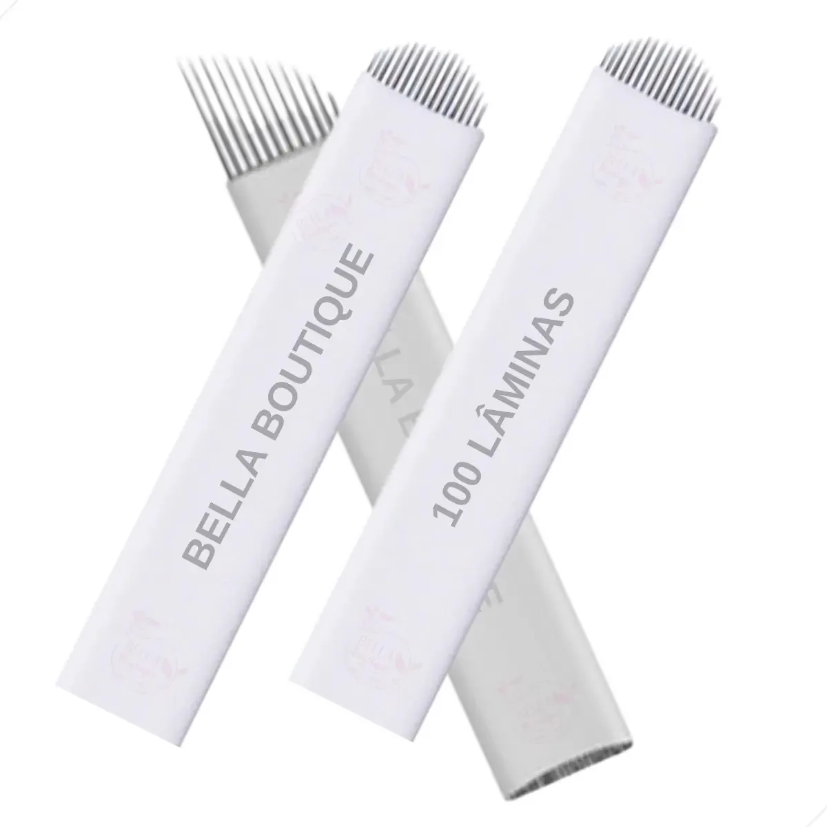 100 Laminas Microblading Tebori Agulha Bella Boutique - 9 Chanfrada 0,18mm