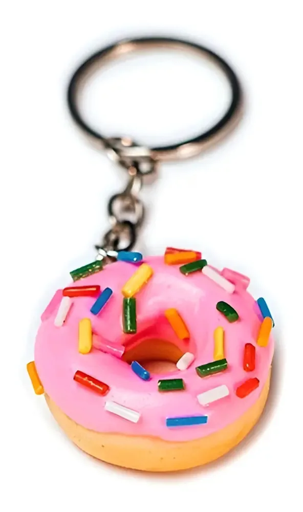 Chaveiro Donuts PVC Legião Nerd 4cm - Réplica Perfeita Comida