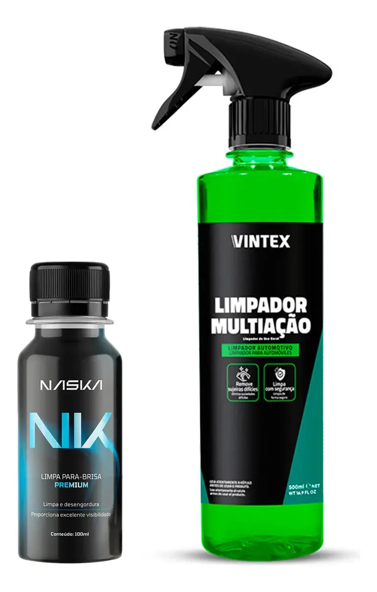 Limpador Multiação Vintex 500ml Spray Limpeza Automotiva Interna