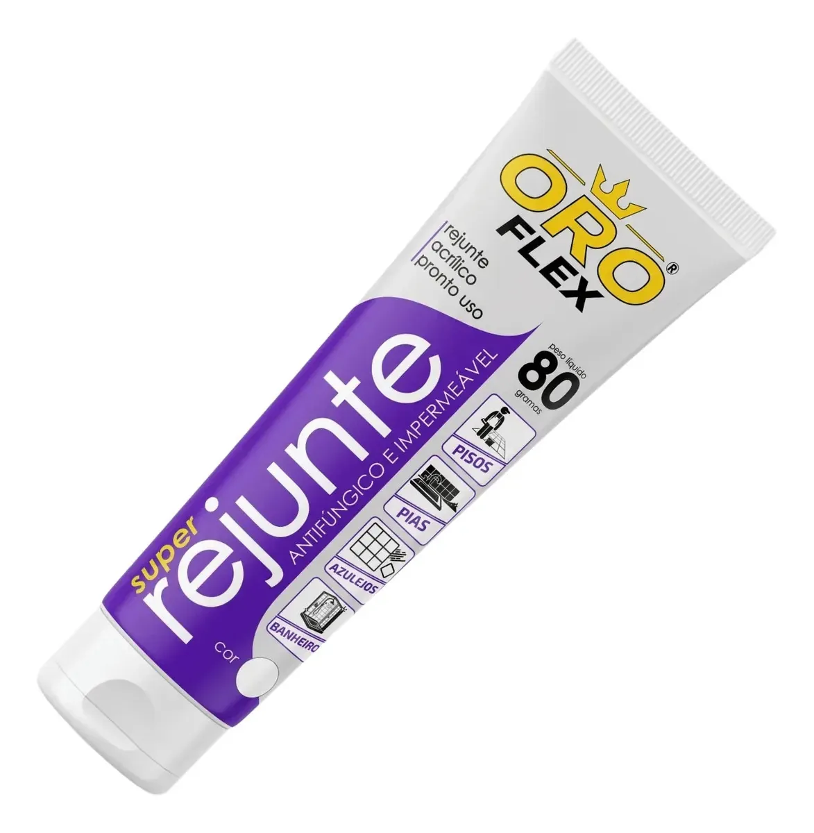 Rejunte Pronto Uso Para Azulejos E Banheiros 80g Cinza