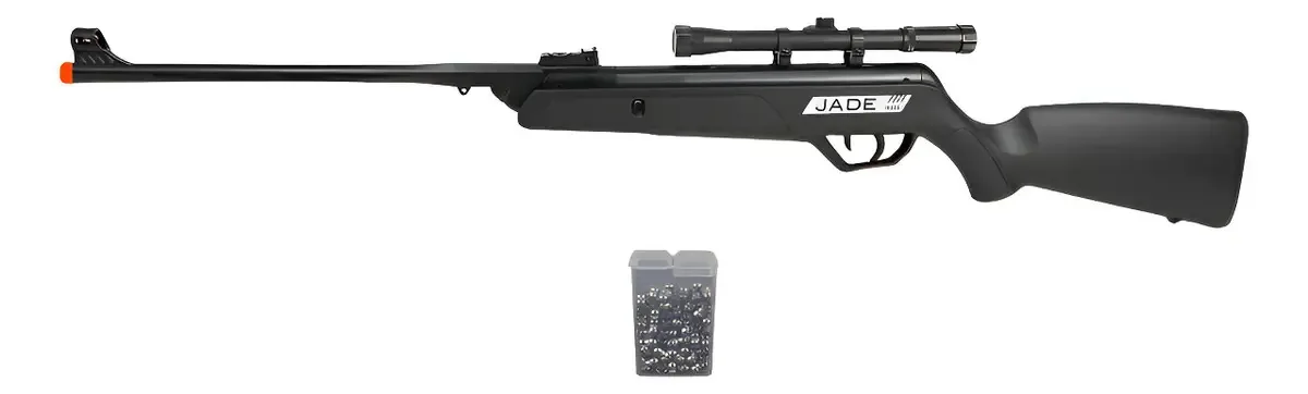 Carabina Espingarda Rifle Pressão Cbc Jade 5.5 + Luneta Preto 5.5 Mm