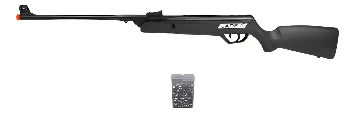 Carabina Espingarda De Pressão Jade 5.5mm Cbc + Chumbinho Preto 5.5 Mm