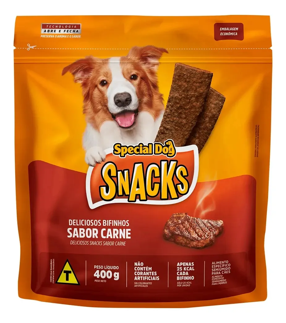 22 Pacotinhos De Bifinhos Para Cão De Raça 400g Carne