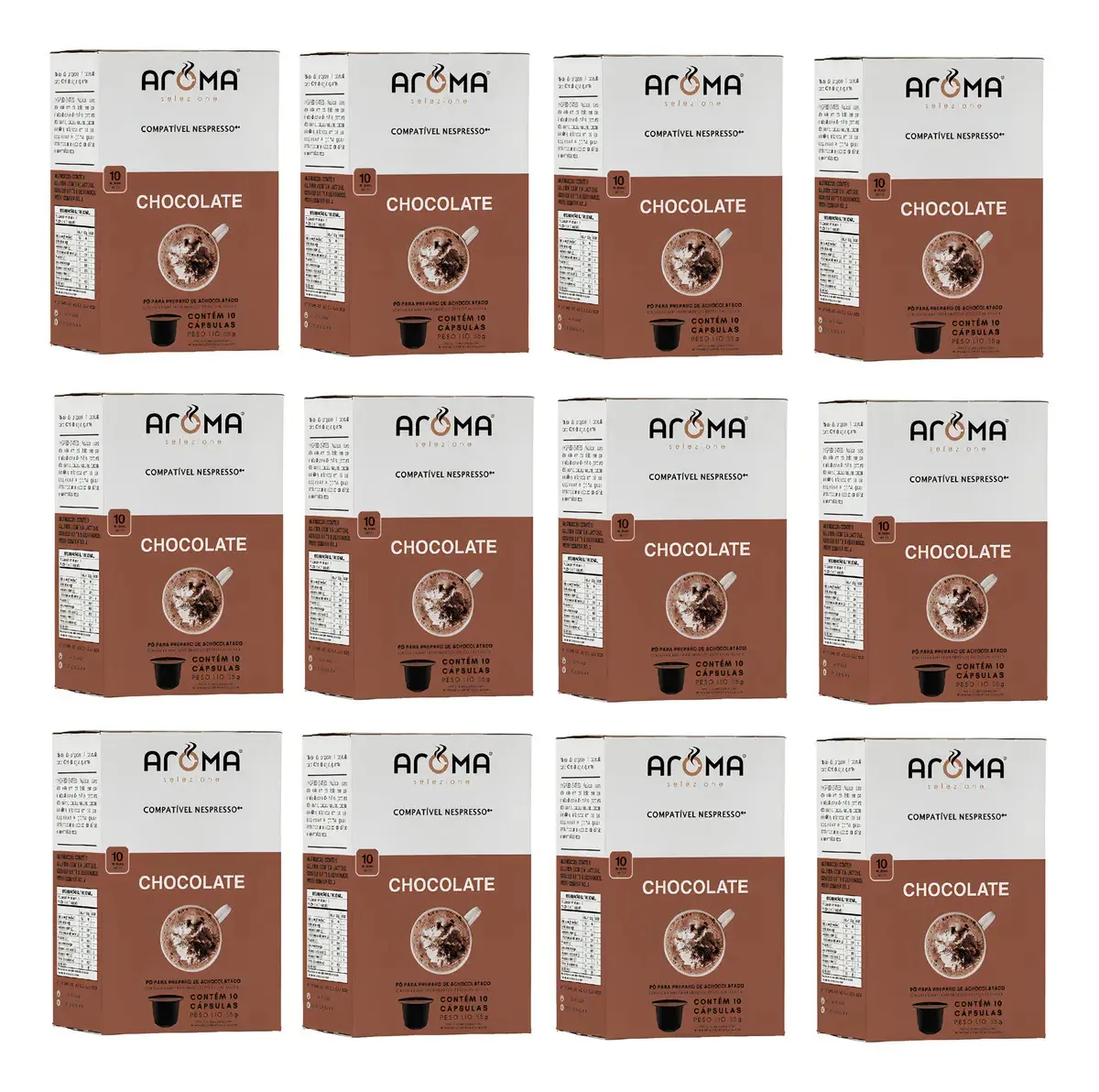 Cápsulas Chocolate Compatíveis Nespresso 120 Unids.