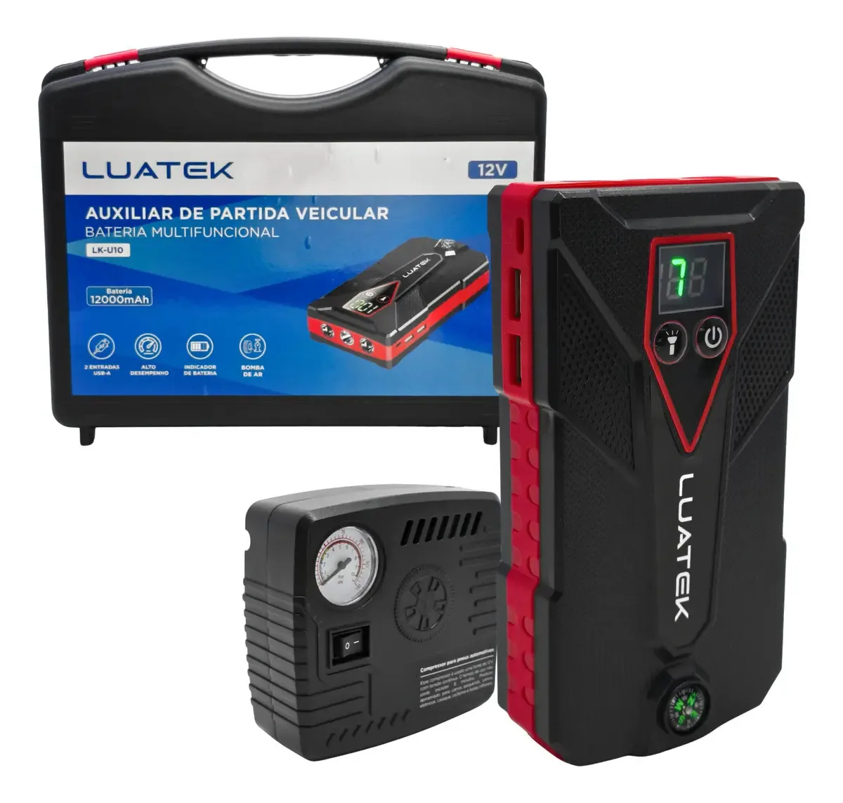 Auxiliar De Partida Portátil Carro Caminhonete Power Bank