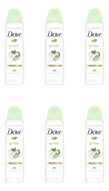 Antitranspirante em aerossol Desodorante Feminino Pepino e Chá Verde Go Fresh pepino 150 ml