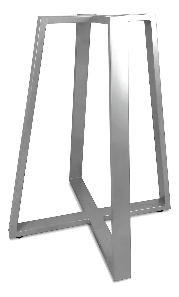 Base De Mesa Gizé Tampos Pedra Vidro Madeira Cor Prata