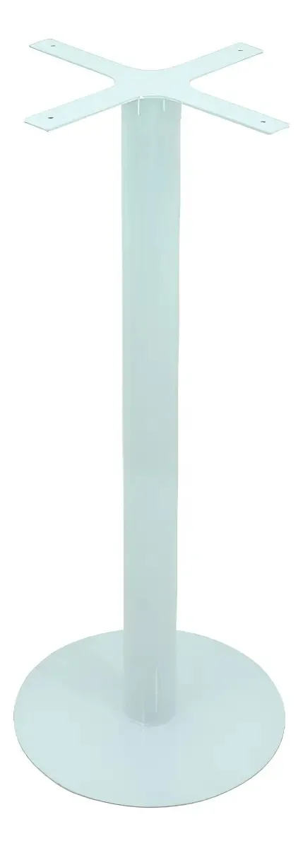 Base Mesa Bistrô Industrial Aço Carbono 101cm Branco Genus Móveis
