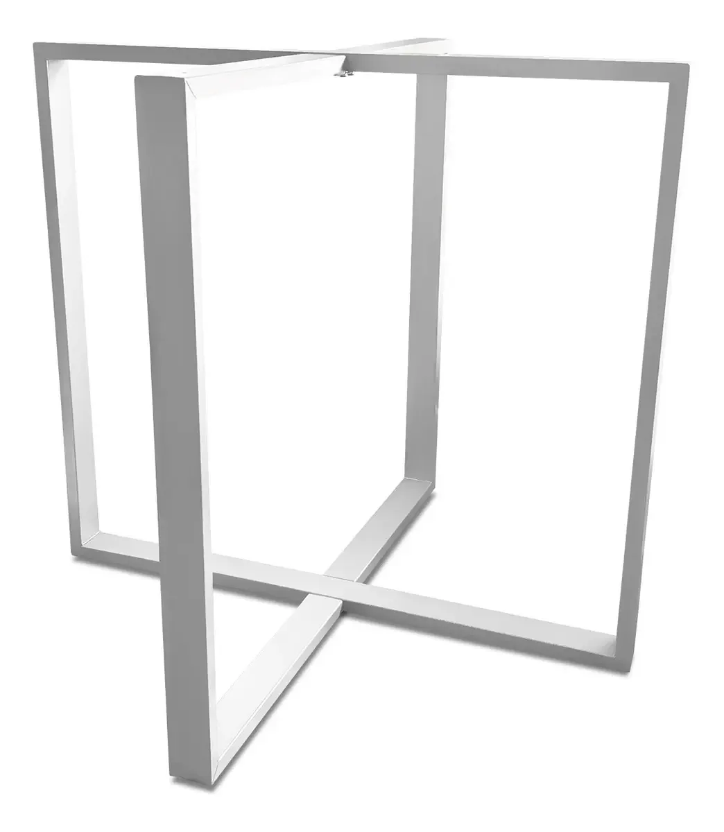 Base de Mesa Aço Branco Bolton Premium para Tampos Até 1,50m