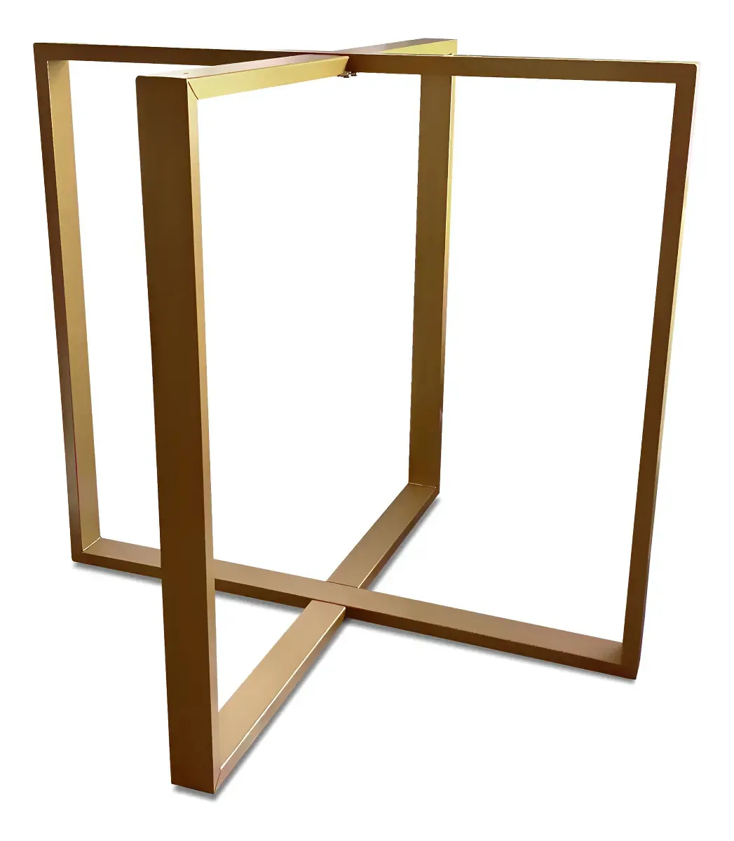 Base de Mesa Moderno Aço Dourado Retangular para Tampões 150cm