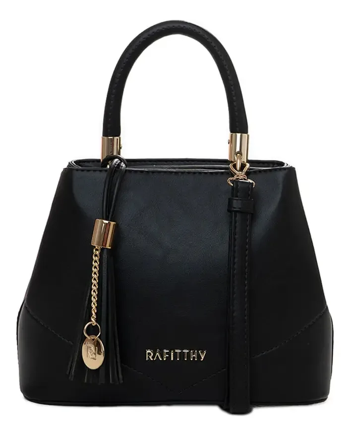 Bolsa Feminina Rafitthy Média Com Duas Alças Preto