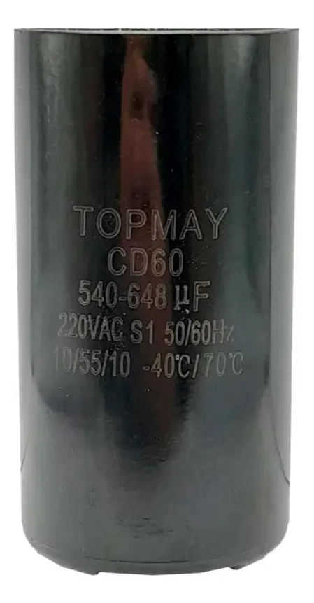 Capacitor de Partida ChipSCE 540-648uF 220V para Motores e Compressores