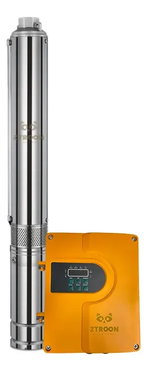 Bomba Solar Híbrida Ztroon de 4" para 100 Metros de Elevação