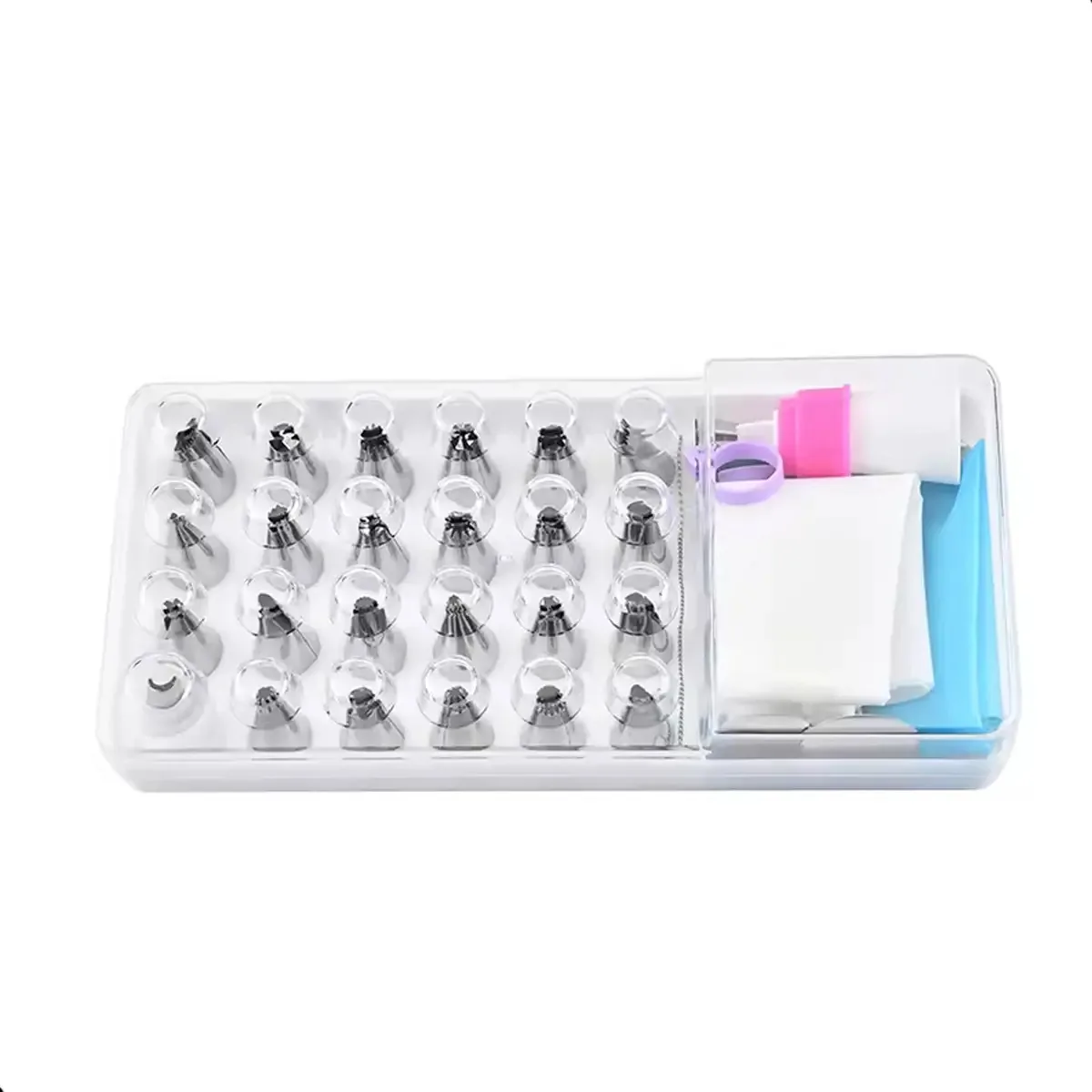 Jogo De Bicos Inox Kit Com 35 Peças Confeitar Bolo Tortas