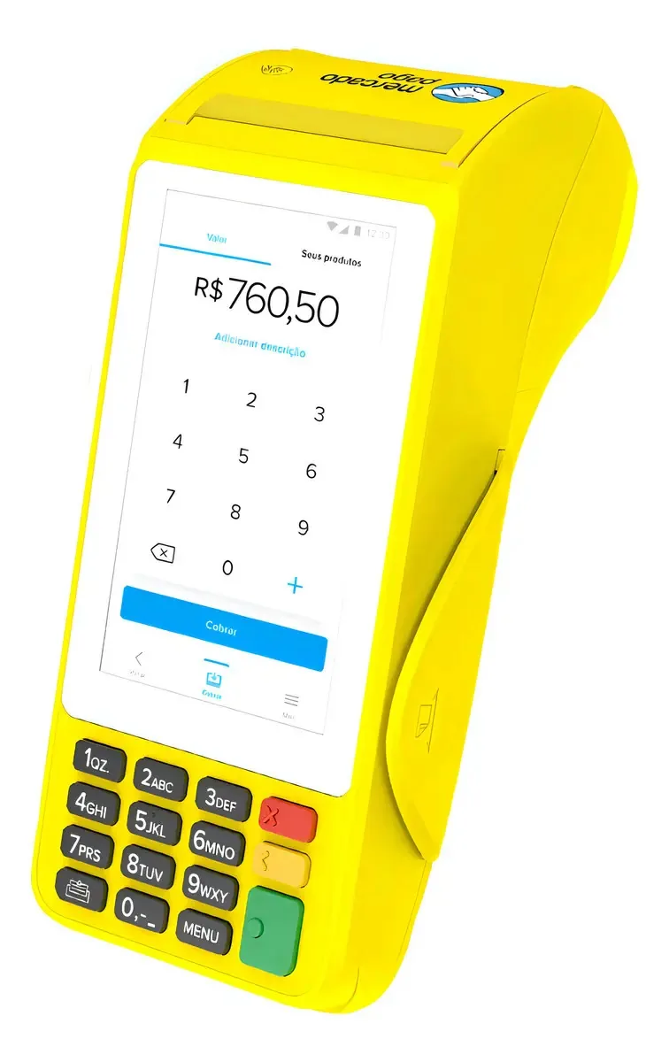 Maquininha Mercado Pago Point Pro 3 4g Wifi Nfc Chip Bateria