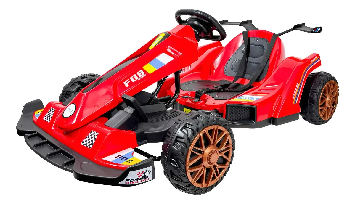 Carrinho Elétrico Infantil 12v Kart Corrida Vermelho