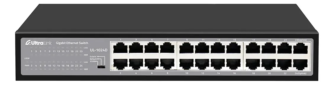 Switch Gigabit 24 Portas 10/100/1000 Ultra Link Ul-1024d Anatel