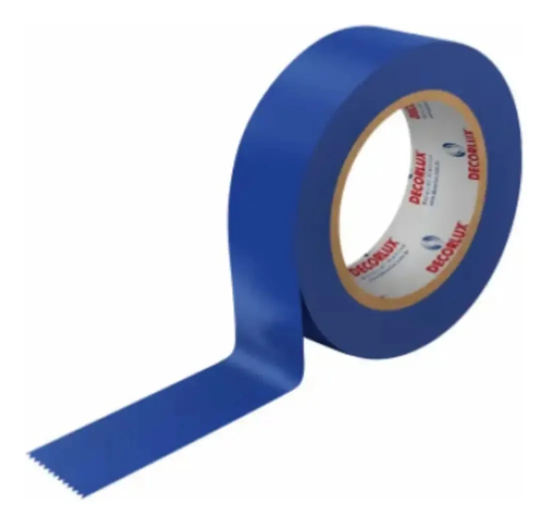 Fita Isolante PVC Azul Decorlux 20m 5 Unidades Autoextinguível