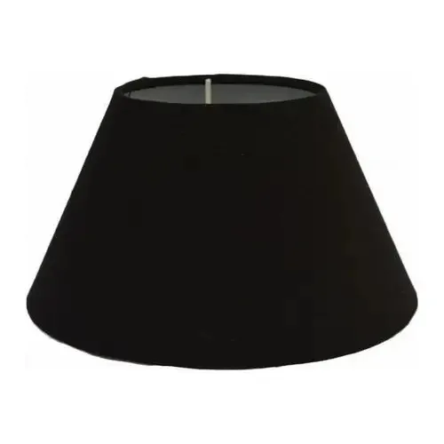 Cúpula Para Abajur Tecido Algodão Preto Ref 16