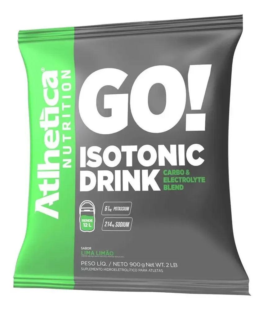 Go Isotonic Drink 900g Atlhetica Nutrition Sabor Lima Limão