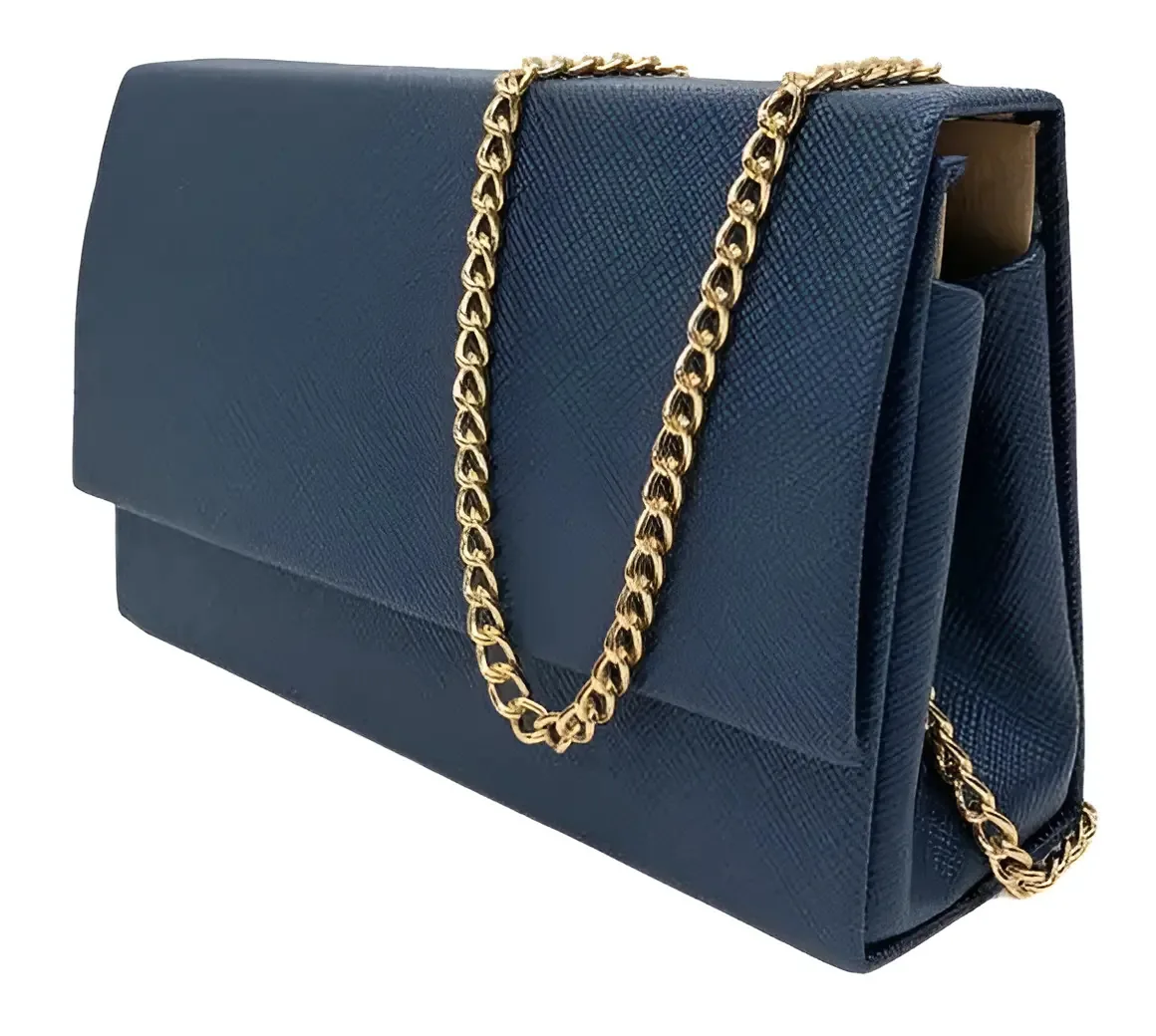Bolsa Clutch Feminina Azul-marinho Helena Bolsas Social e Festa