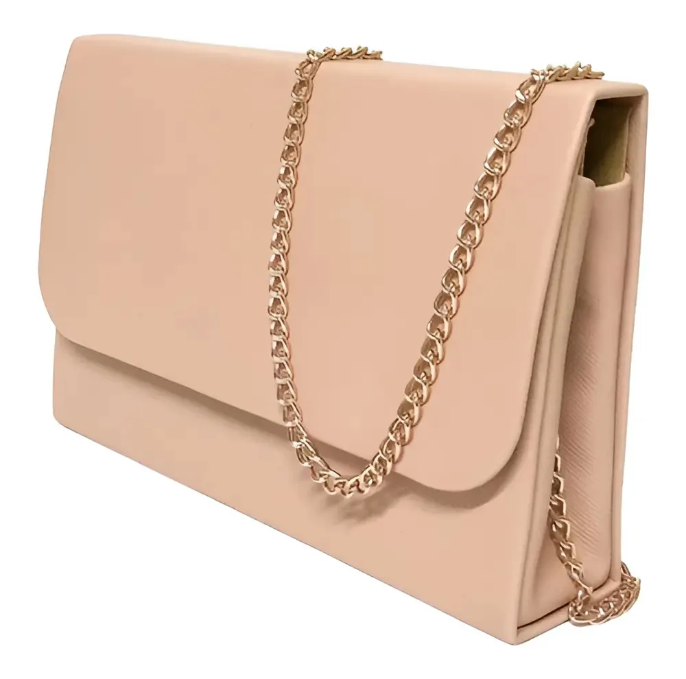 Bolsa Clutch Feminina Helena Bolsas Festa Casamento Nude Corrente