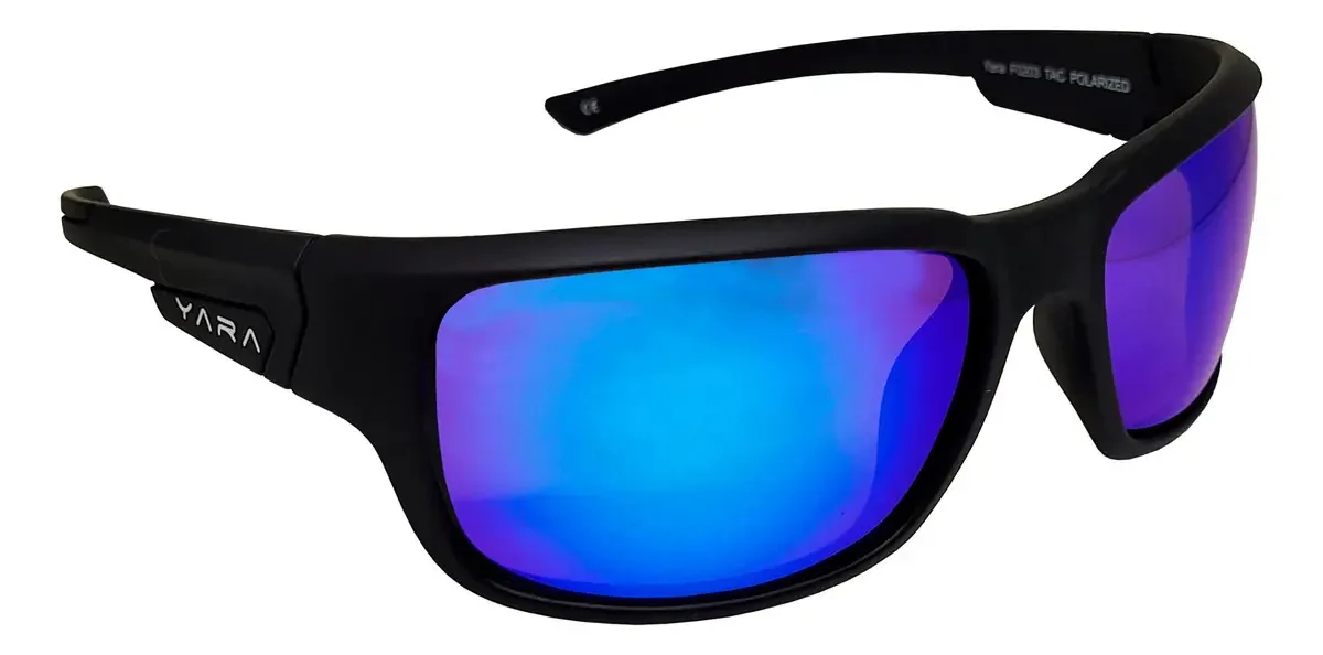 Óculo Esportivo Yara Esportiva Dark Vision M - Azul De Plástico Com Tratamento Da Lente Clássica Armação De Plástico - Preto E Hastes De Goma - Conforme Descrito