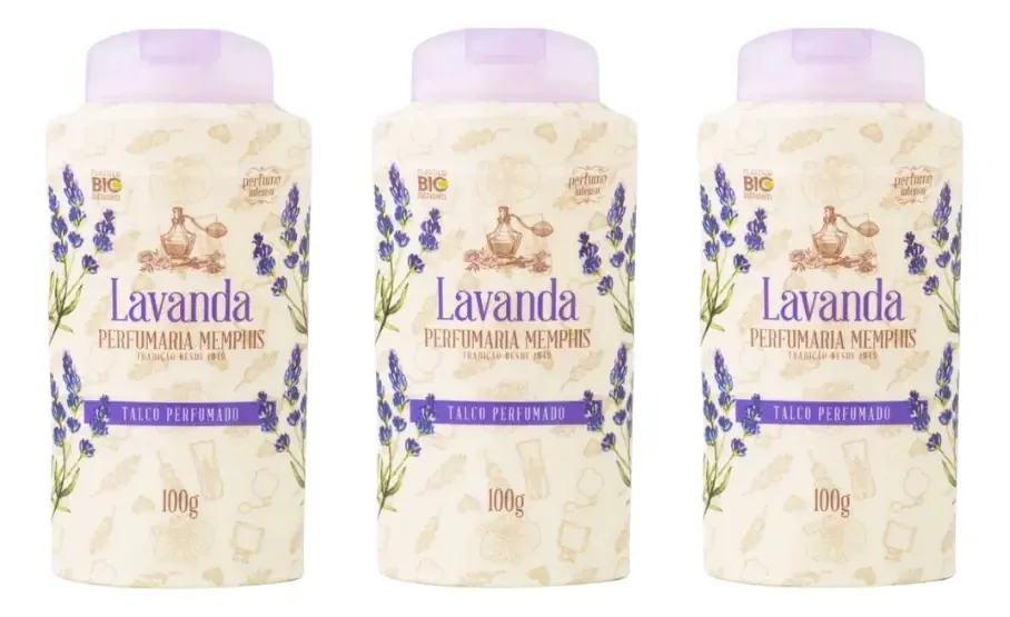 Talco Alma De Flores 100g Lavanda - Kit C/3un