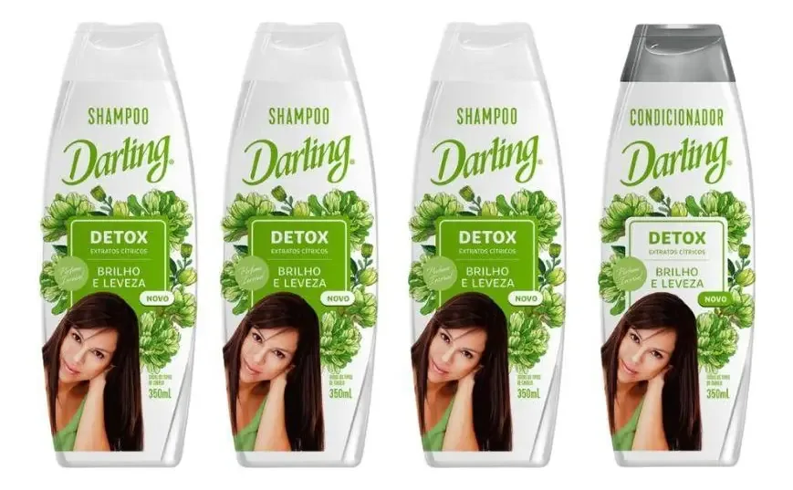 Kit Darling Detox 3 Shampoos 350ml + 1 Condicionador 350ml