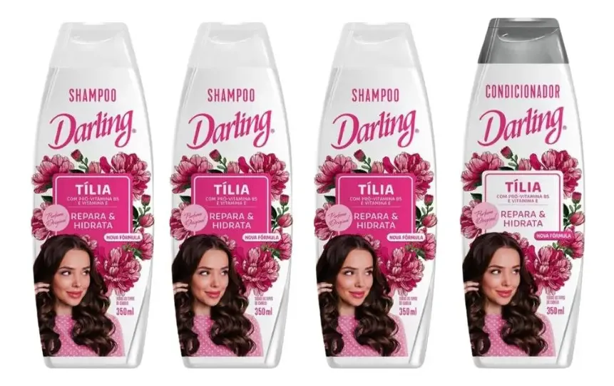 Kit Darling Tilia 3 Shampoos 350ml + 1 Condicionador 350ml