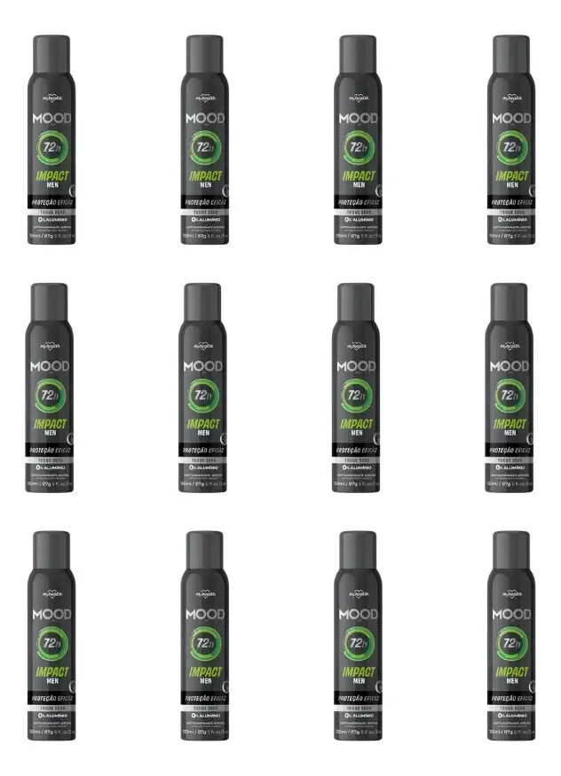 Antitranspirante em aerossol Mood Aerossol Men Impact 150 ml pacote de 12 u