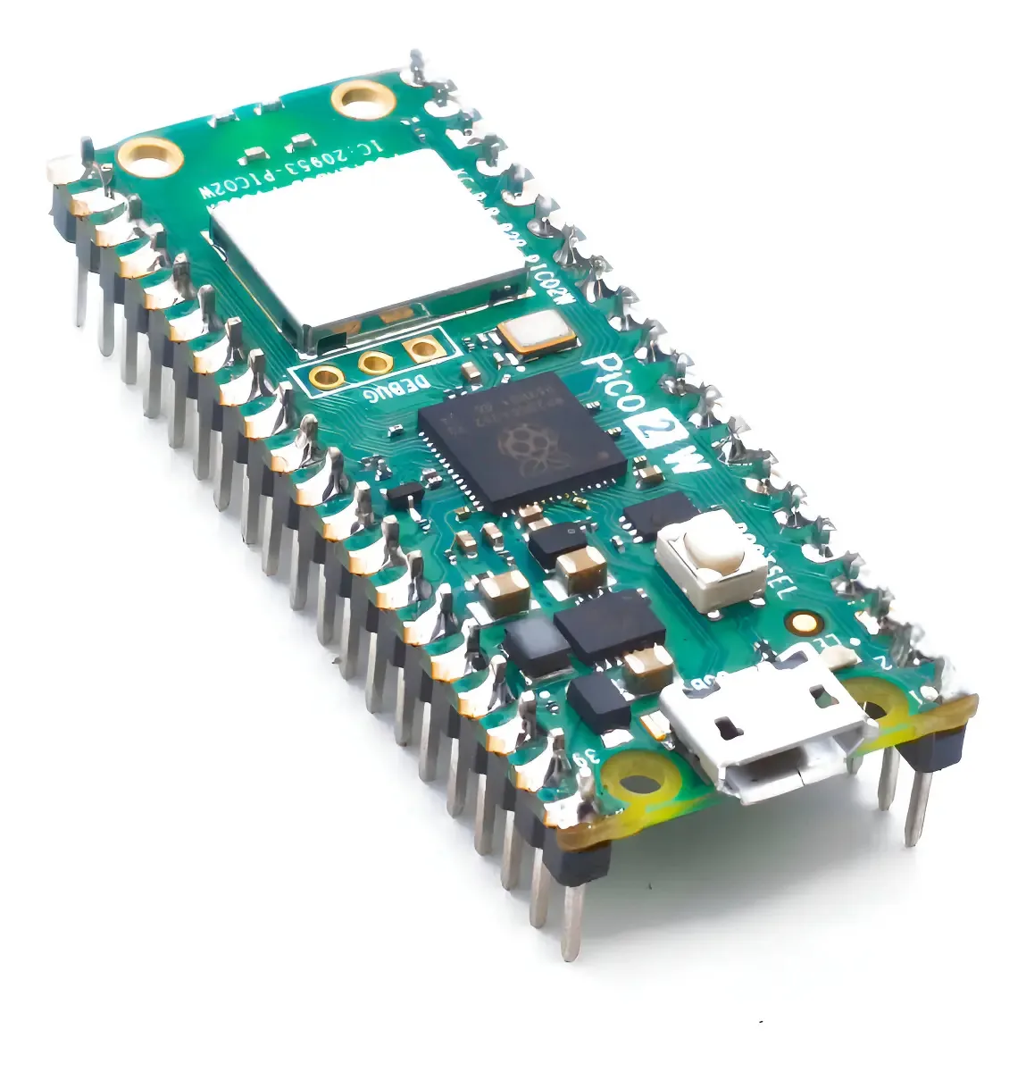 Placa Raspberry Pi Pico 2 W Rp2350 Arm Wifi Soldado