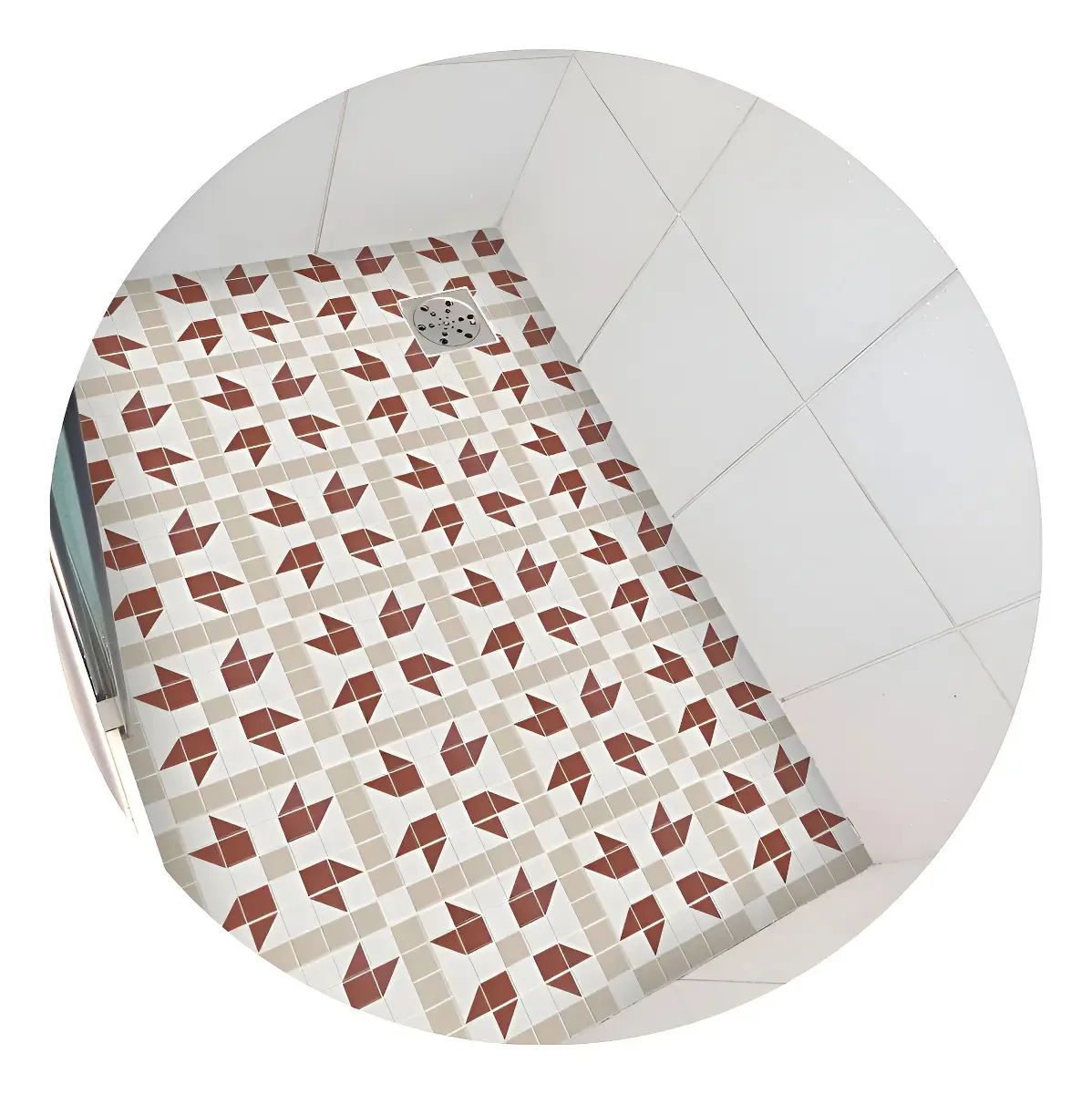 Adesivo Piso Box Antiderrapante Lavável Flor 1,20 X 0,80