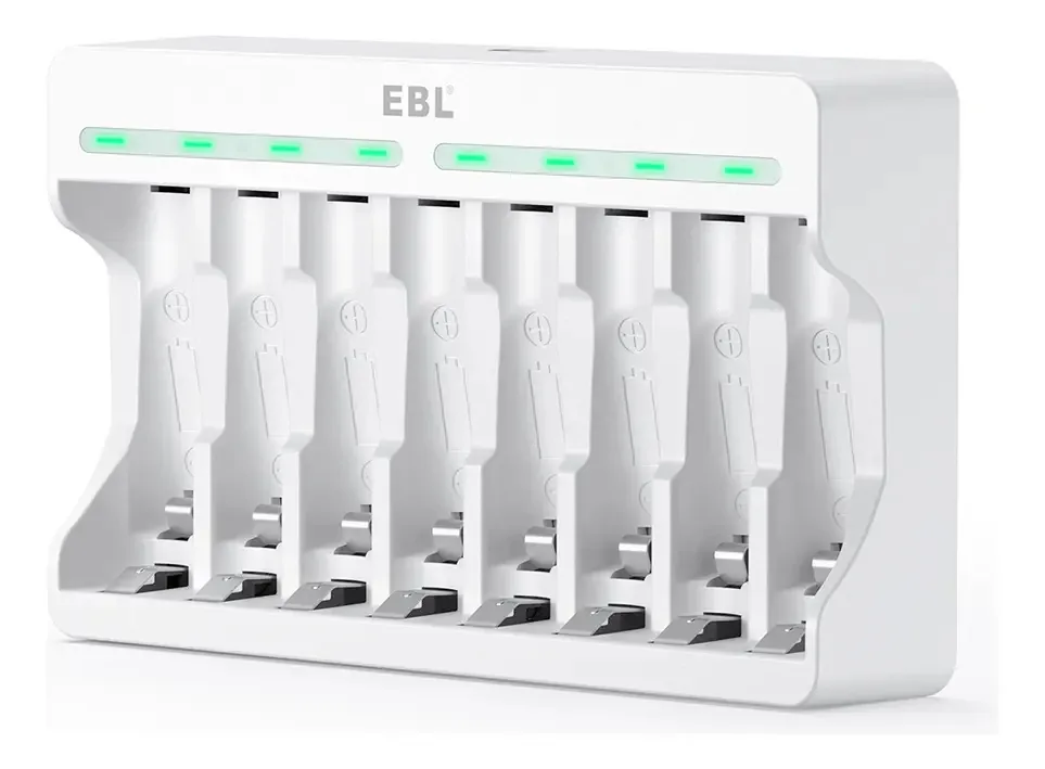 Carregador Pilhas Ebl Nimh Nicd Carga Rápida Usb Tb-6901