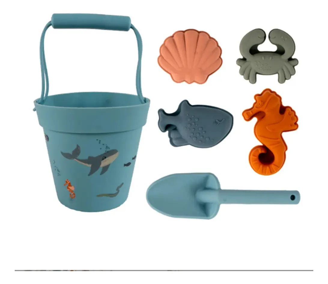 Kit Brinquedo de Praia Infantil Life com Balde, Pá, Formas e Rastelo