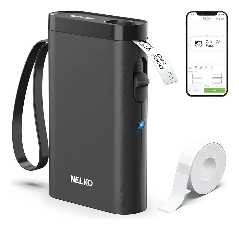 Impressora Etiquetas Nelko P21 Bluetooth Portátil Com Fita