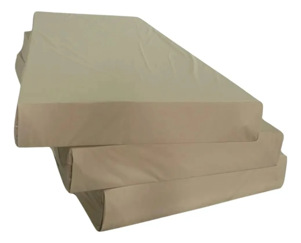 Kit 3 Colchões Solteiro Espuma D33 Hospitalar 78x1,88x16 Cor Bege